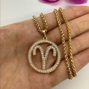 New 18k gold Aires necklaces